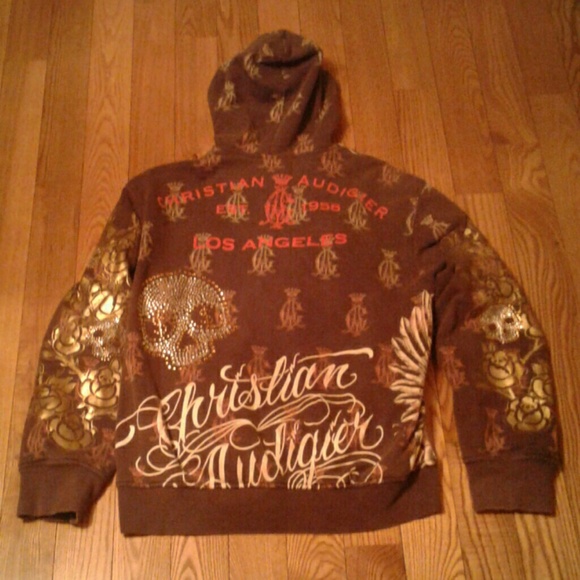 💢LOADED Ed Hardy Reversible Hoodie Mens XL - Picture 3 of 8